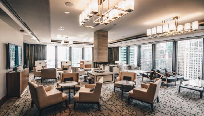 Comfortable office environment maintained by energy-saving commercial HVAC system